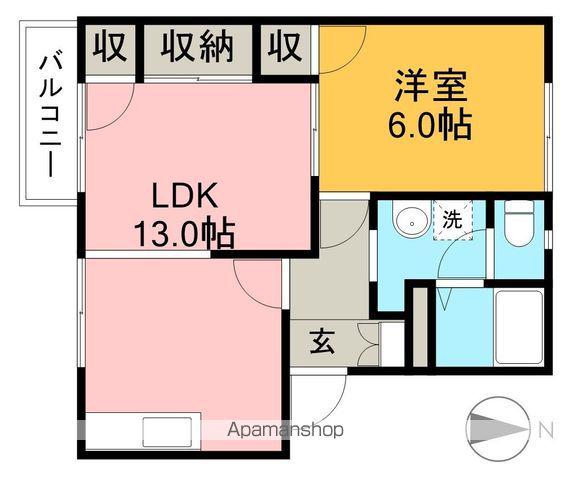 ラフォーレ・アパートF棟(1LDK/1階)の間取り写真