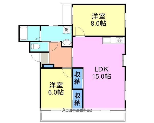 コーポラスしらき(3DK/3階)の間取り写真
