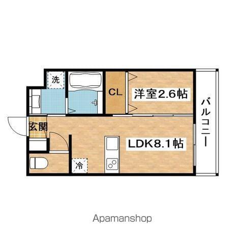 リアコート千里丘Ⅰサウス(1LDK/3階)の間取り写真