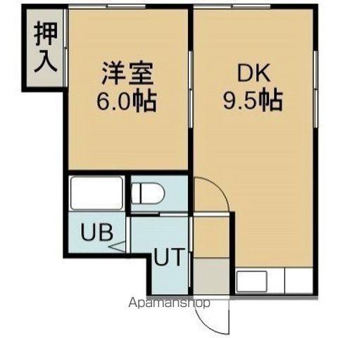 パステルコートミナト(1DK/1階)の間取り写真