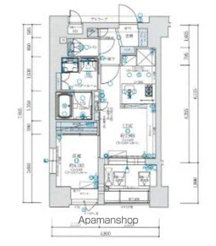 アクロス六本松 ラ・クラス(1LDK/5階)の間取り写真