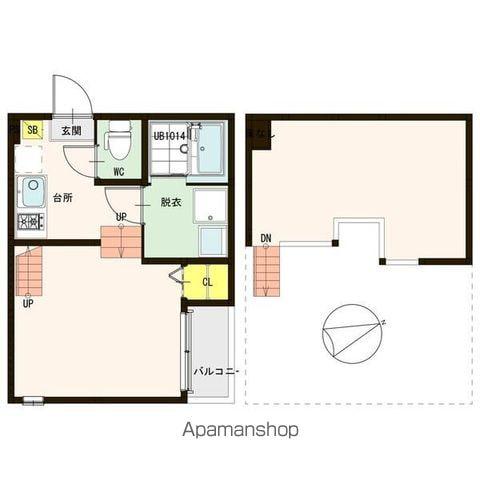 フォレストパレス上杉(1K/2階)の間取り写真