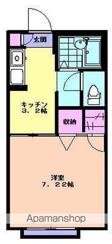 レジデンス槻山(1K/1階)の間取り写真