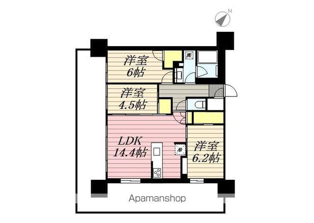 センチュリー千葉みなと(3LDK/2階)の間取り写真