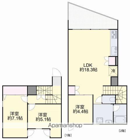 ETENA中仙道西 南棟(3LDK/2階)の間取り写真