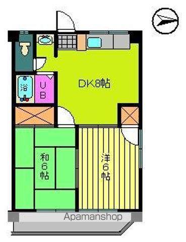 フォレスト居村(2DK/3階)の間取り写真