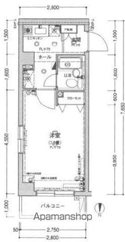 エクセリア阿佐ヶ谷(1K/6階)の間取り写真