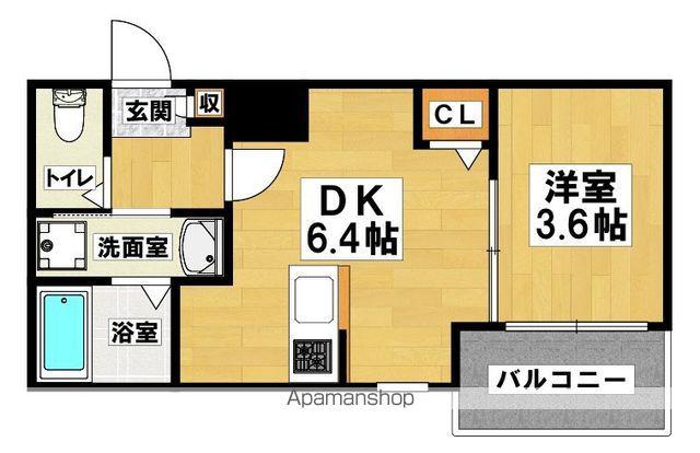 賑町シーエム・ディス(1DK/3階)の間取り写真