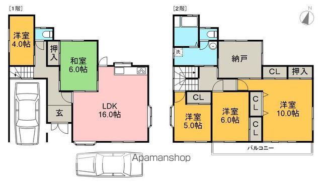 土讃線 入明駅 徒歩17分 2階建 築36年(5SLDK)の間取り写真