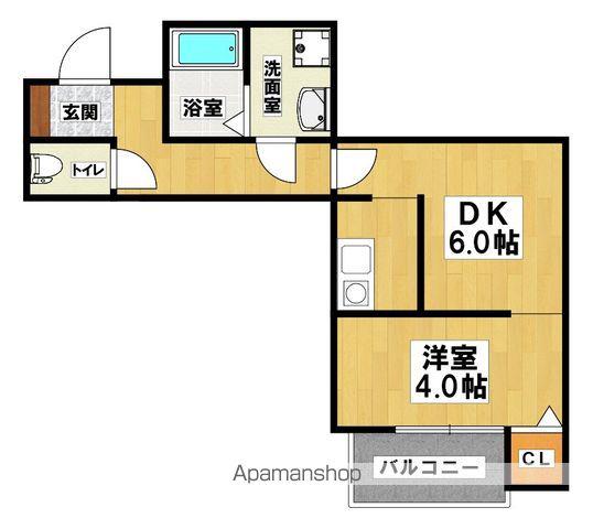 カーサフォルトゥナート堺石津駅前(1DK/3階)の間取り写真