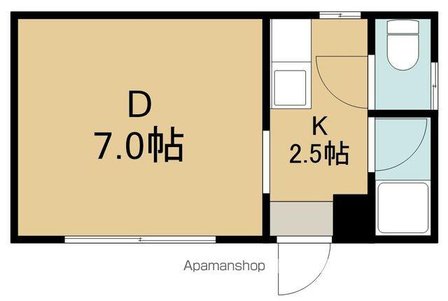 ウエストコート(1K/2階)の間取り写真