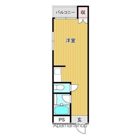 ナチュラル遠里小野(ワンルーム/1階)の間取り写真