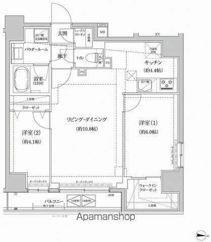 RELUXIA本所吾妻橋Ⅲ(2LDK/9階)の間取り写真