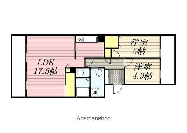のむら貝塚ガーデンシティ壱番館(2LDK/8階)の間取り写真