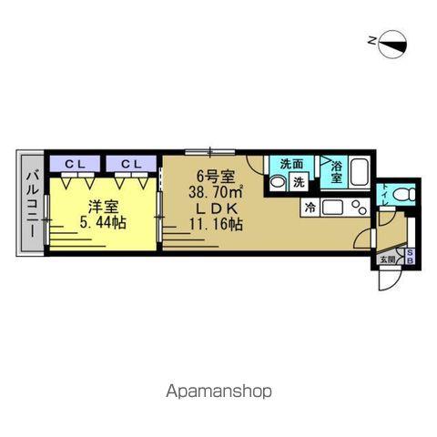 TKP北小金Ⅰ(1LDK/3階)の間取り写真