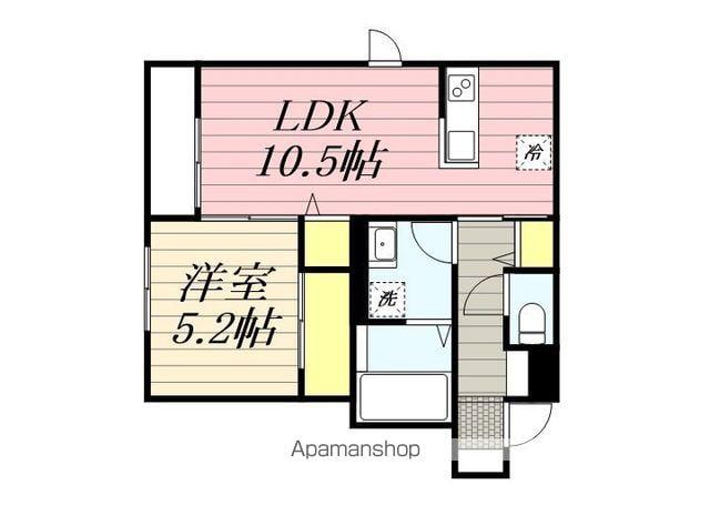 BELLE LEAD 幕張本郷(1LDK/1階)の間取り写真