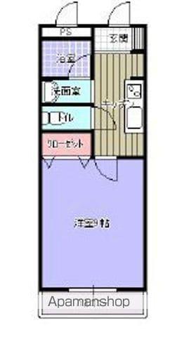 ハイツ21(1K/1階)の間取り写真