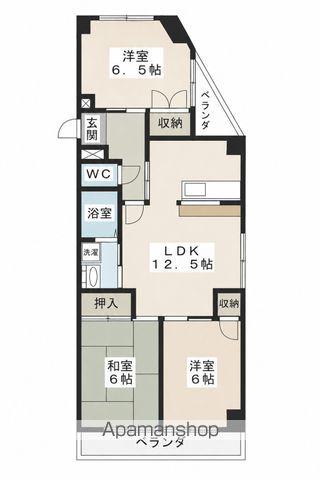 サンピアⅡ(3LDK/3階)の間取り写真