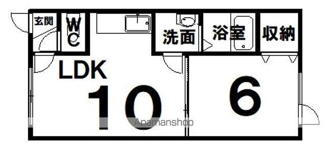 ベルコート(1LDK/2階)の間取り写真
