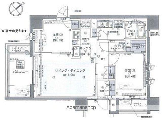 プラウドシティ小竹向原グランドコート(2LDK/9階)の間取り写真