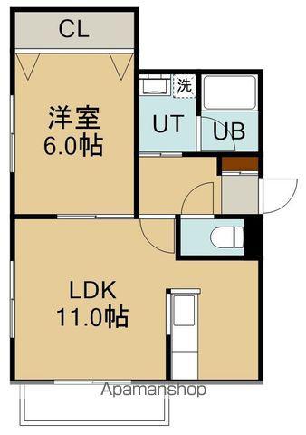 アーバンパレス(1LDK/2階)の間取り写真