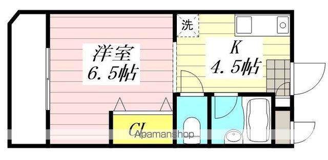 グランドール立川(1K/3階)の間取り写真