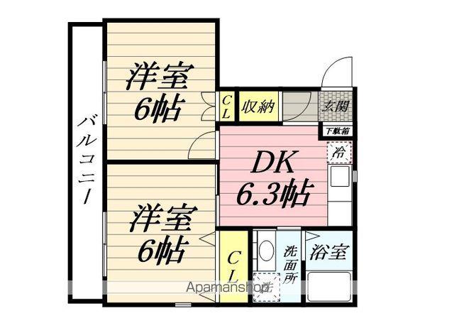 コンフォートハウス(1K/2階)の間取り写真