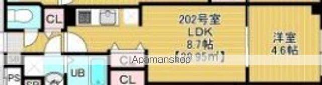 COTE D＇OR SOGA(1LDK/2階)の間取り写真