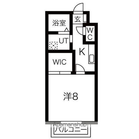 サン・FRIENDS プラス1(1K/1階)の間取り写真