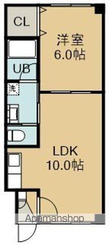 ピュアパレス栄町(1LDK/5階)の間取り写真