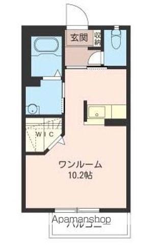 サンパティーク(ワンルーム/1階)の間取り写真
