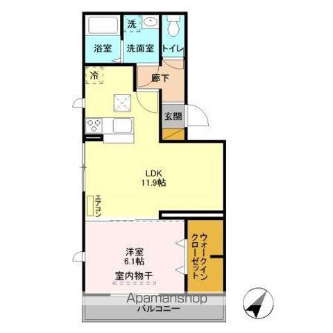 ノールメゾン南流山II(1LDK/1階)の間取り写真