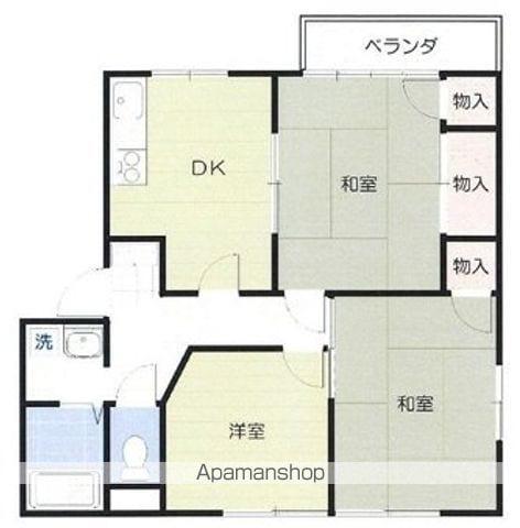 ティアラハウスA(3DK/2階)の間取り写真