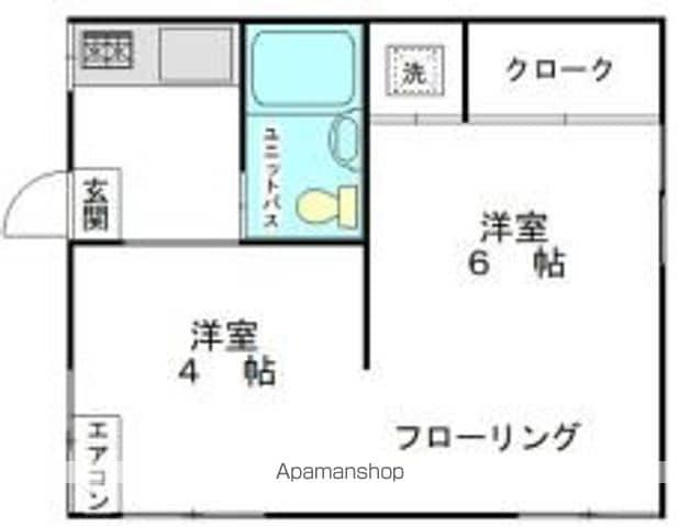 金井荘(1K/1階)の間取り写真