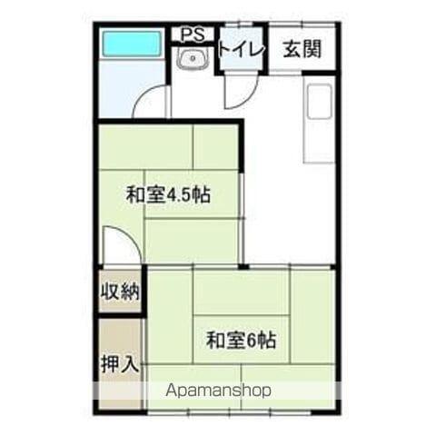 三葛アパート(2K/2階)の間取り写真