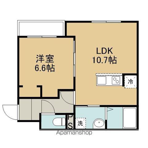 東郊1丁目AP(1LDK/2階)の間取り写真