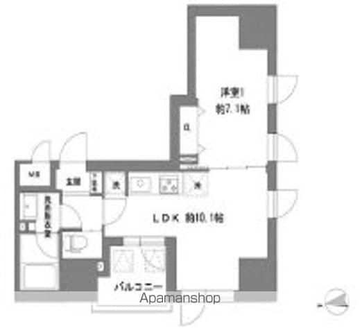 ラ・ヴィータ東上野(1LDK/2階)の間取り写真