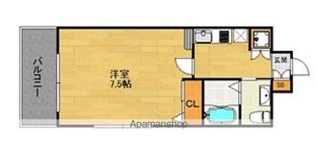 ピュアドームアートフル平尾(1K/5階)の間取り写真