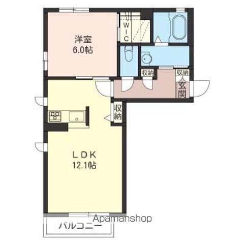 Y・パティオ(1LDK/1階)の間取り写真