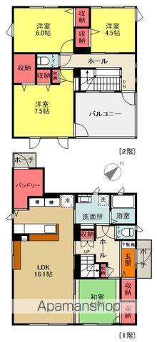 常磐線 いわき駅 バス乗車時間：36分 飯野三丁目バス停で下車 徒歩5分 2階建 築6年(4LDK)の間取り写真