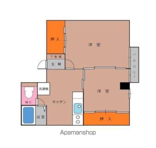 RKビル(2DK/2階)の間取り写真