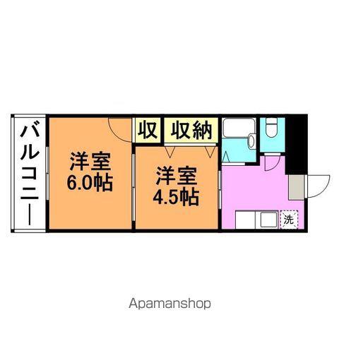 サンライフ大樹(2K/4階)の間取り写真