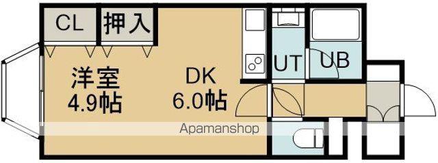 ケントパレス函館(1DK/9階)の間取り写真