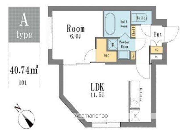 LEGALAND荻窪ANNEX(1LDK/1階)の間取り写真