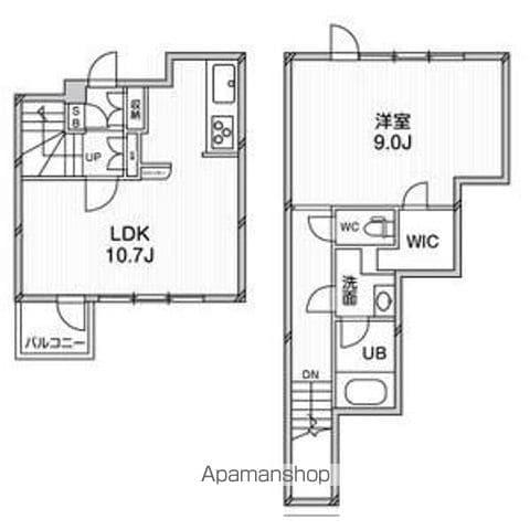 アーバンフラッツ目黒本町(1LDK/1階)の間取り写真
