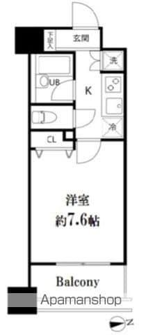 スペーシア秋葉原(1K/7階)の間取り写真