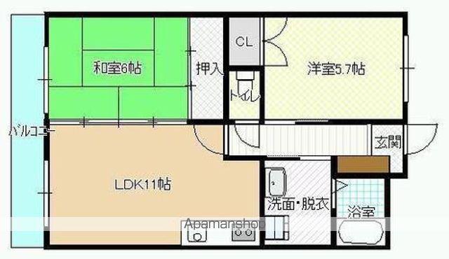 フォレスト75(2LDK/3階)の間取り写真