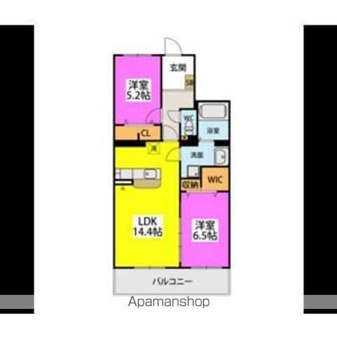 GRAN GRACE久留米南(2LDK/1階)の間取り写真