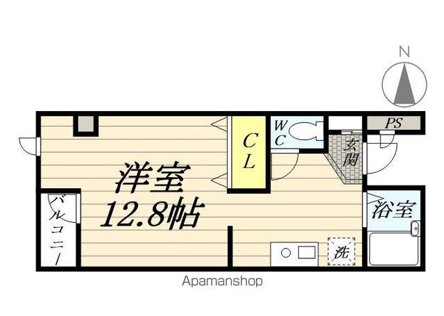 グリーンヒルズA棟(ワンルーム/3階)の間取り写真