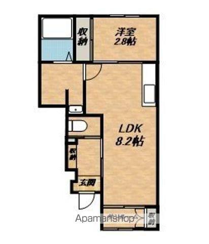 グッドライフステージMNI(1LDK/1階)の間取り写真